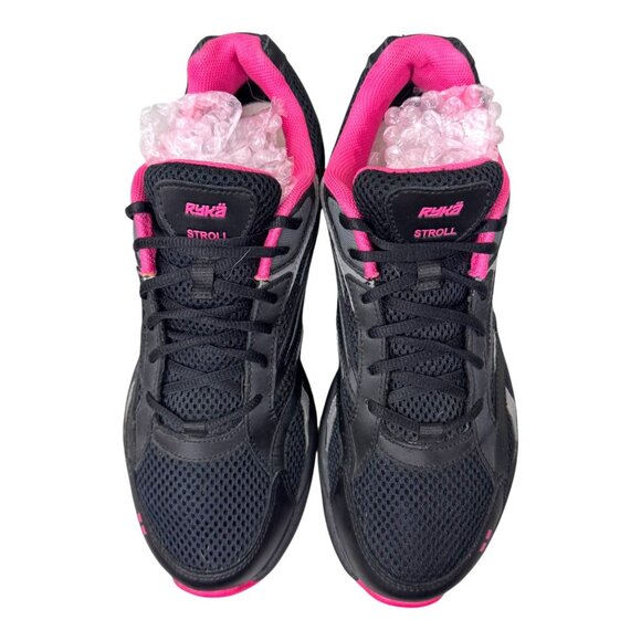 Ryka Womens Stroll Athletic Shoes Black Pink Size 9W 9 Wide Walking Tennis Shoes - Picture 4 of 11